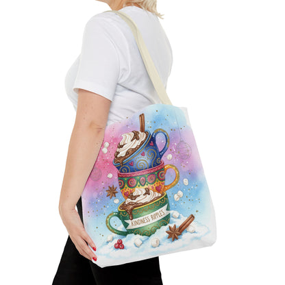 Colorful Hot Cocoa Tote Bag – Festive Winter Vibes