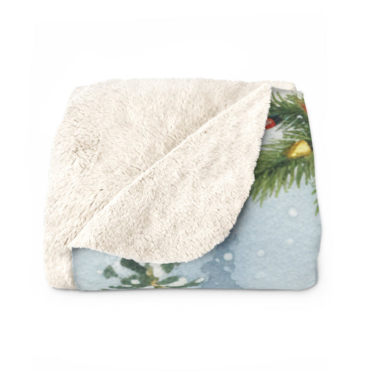 Sweet Great Pyrenees Sherpa Blanket — 'Kindness Ripples' Holiday Throw
