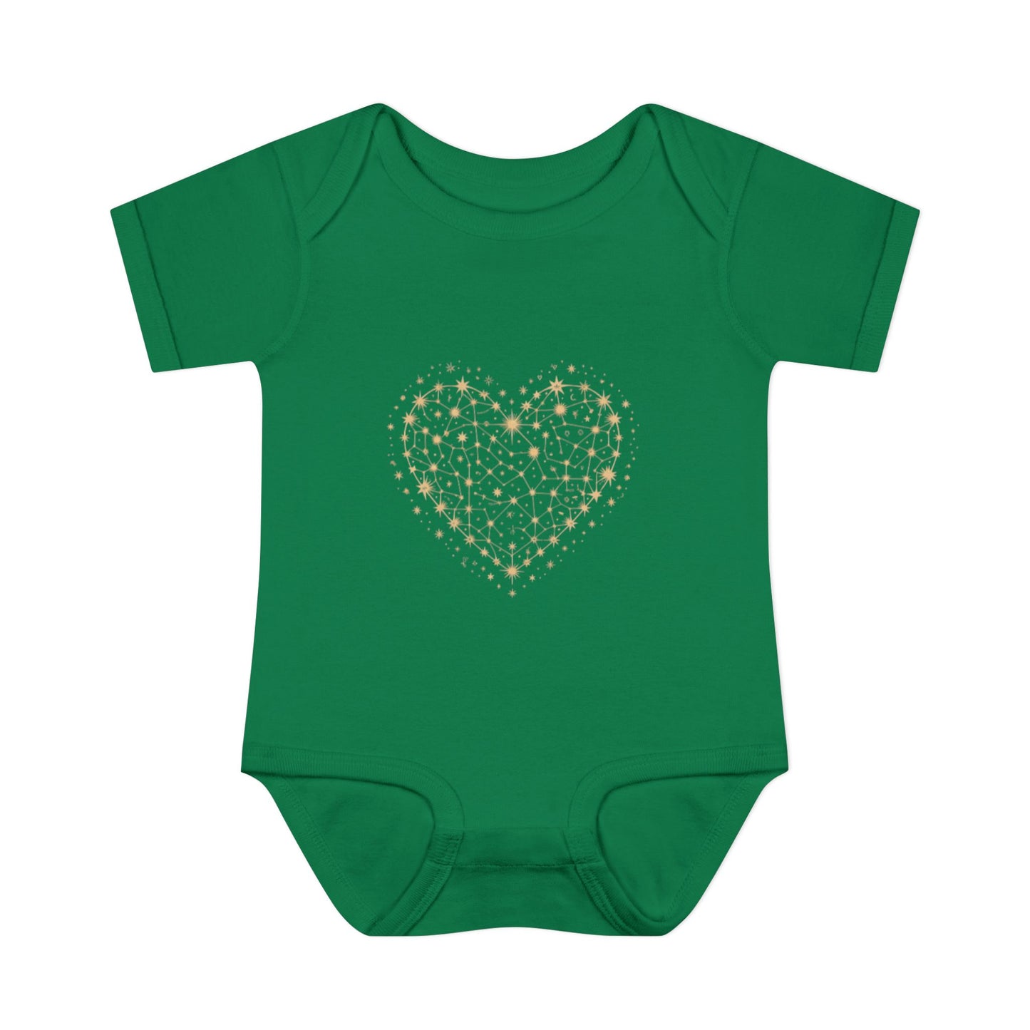 Heart Star Pattern Infant Bodysuit