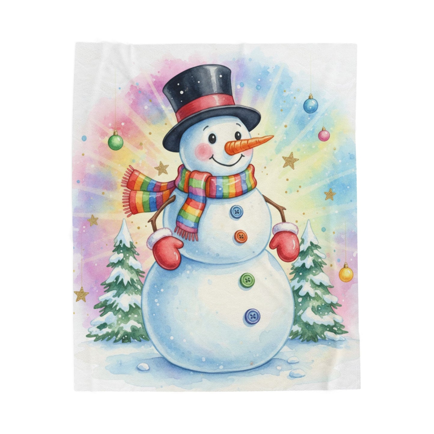Snowman Plush Blanket for Cozy Winter Nights