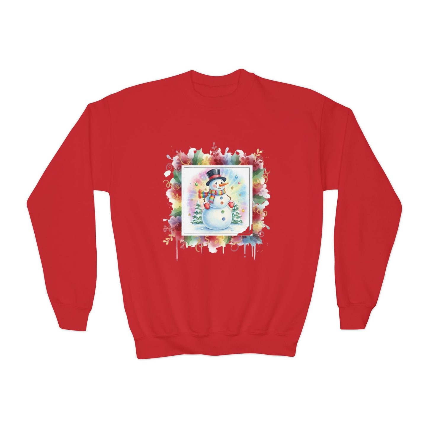 Snowman Youth Crewneck Sweatshirt - Cozy Holiday Apparel