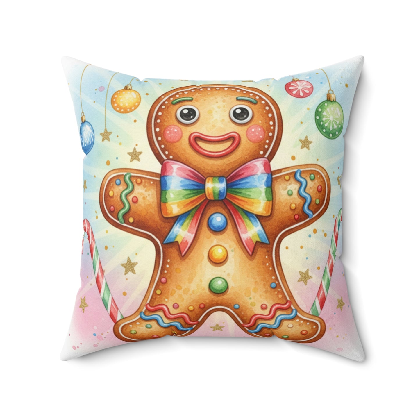 Gingerbread Cookie Decorative Pillow