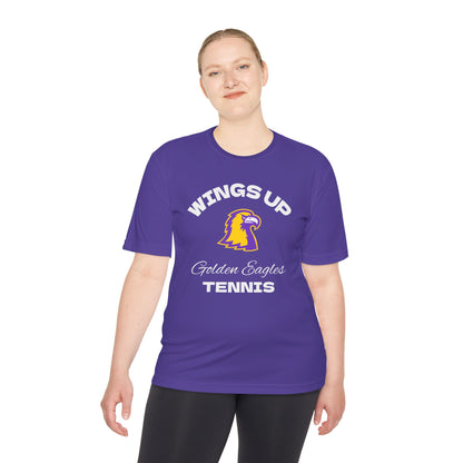 Moisture Wicking Tee, Golden Eagles Wings Up, Sportswear, Gym Shirt, Tennis T-Shirt, Summer Activewear, Gift for Fans