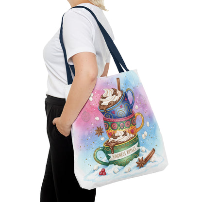 Colorful Hot Cocoa Tote Bag – Festive Winter Vibes