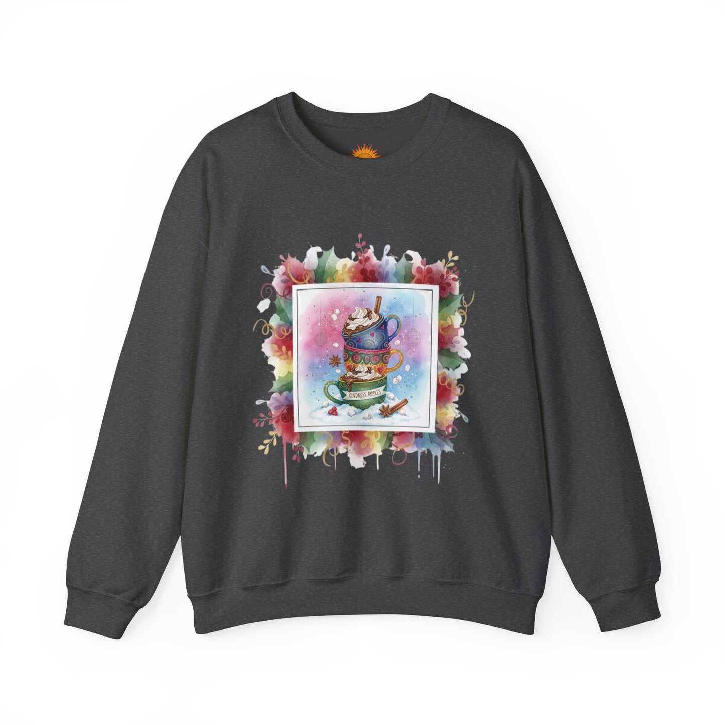 Cozy Holiday Crewneck Sweatshirt - Hot Cocoa Vibes