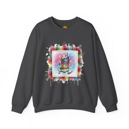 Cozy Holiday Crewneck Sweatshirt - Hot Cocoa Vibes