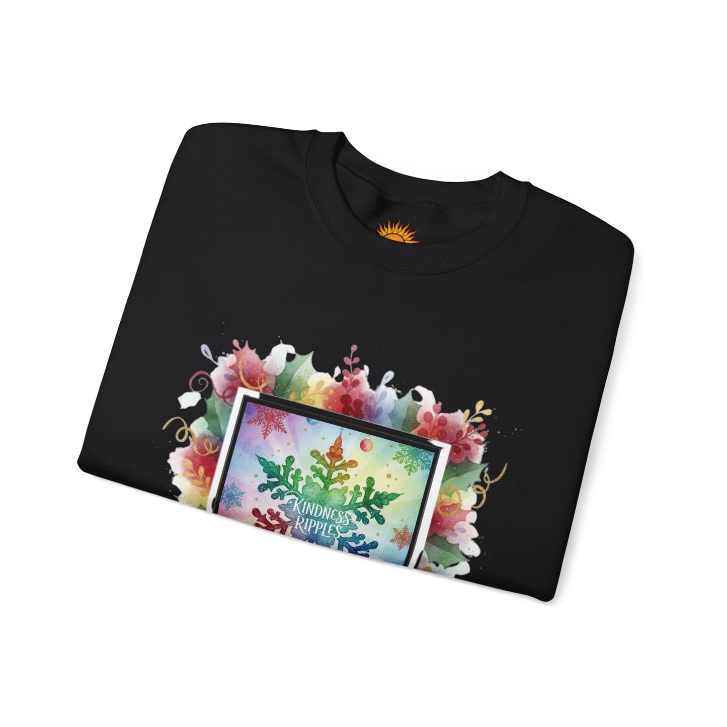 Rainbow Snowflake Kindness Crewneck Sweatshirt