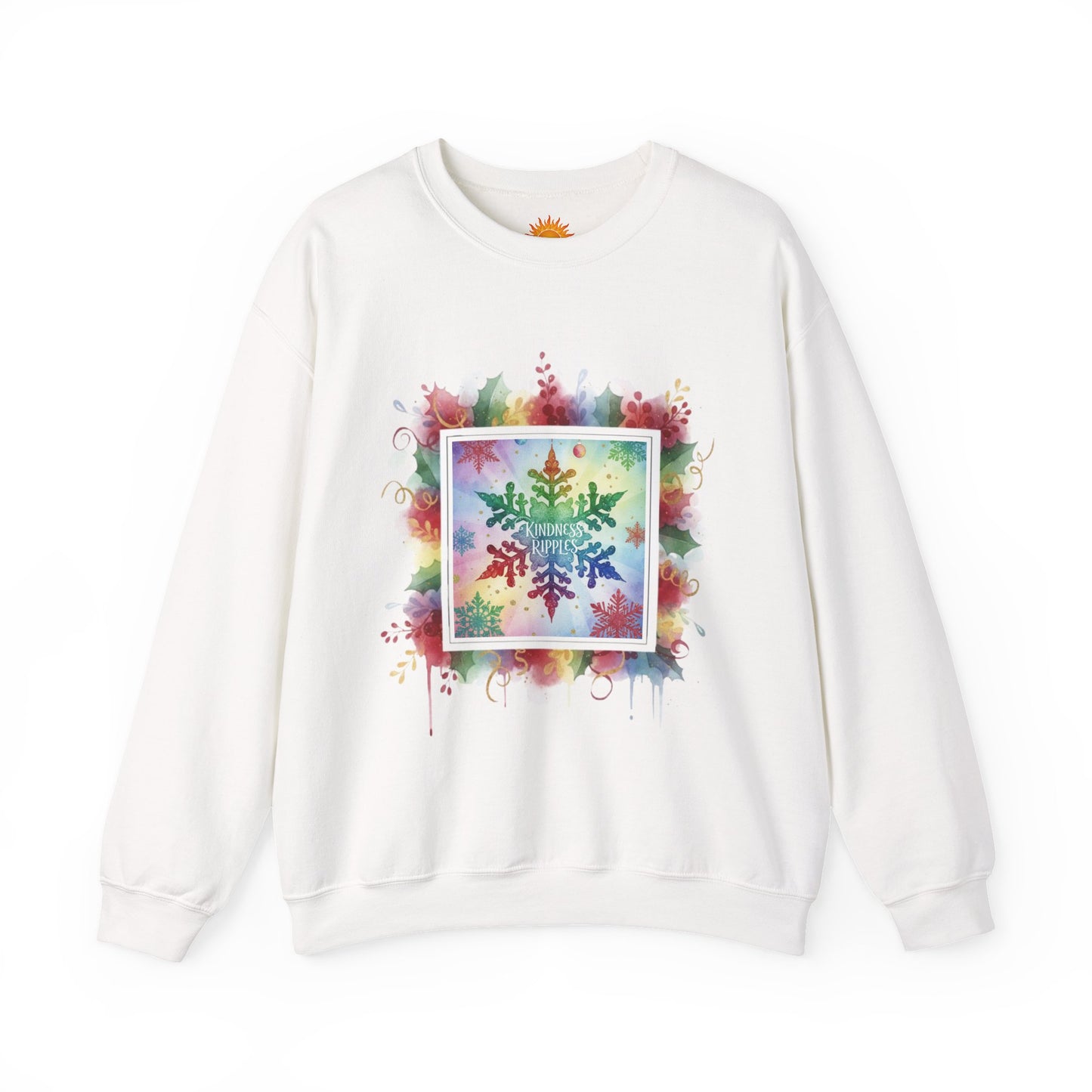 Rainbow Snowflake Kindness Crewneck Sweatshirt