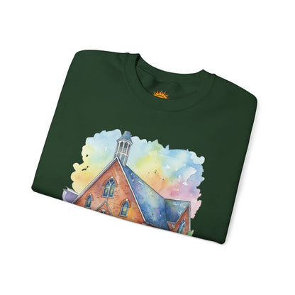 Colorful Church Watercolor Sweatshirt - Homage to the St. William Community