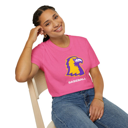 Golden Eagle Baseball T-Shirt – Purple & Gold Team Logo Tee