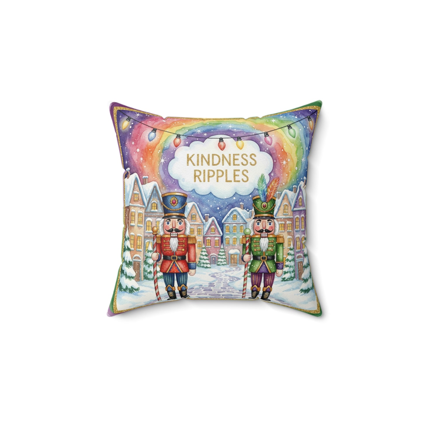 Square Pillow Nutcrackers Spun Polyester