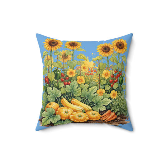 Garden Path of Sunshine: Watercolor Harvest Journey Pillow