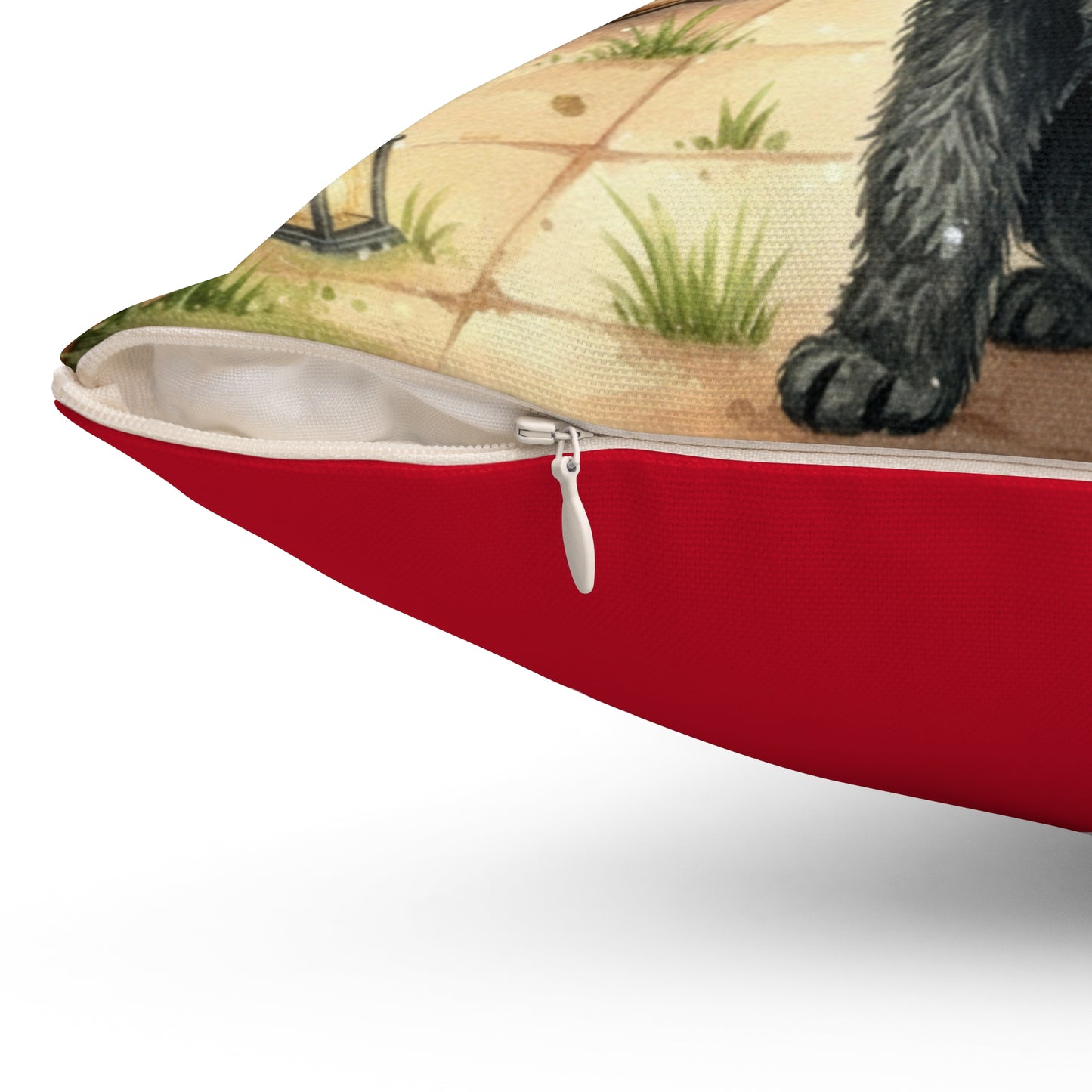 Square Pillow - Who's coming to the picnic?! Doodle