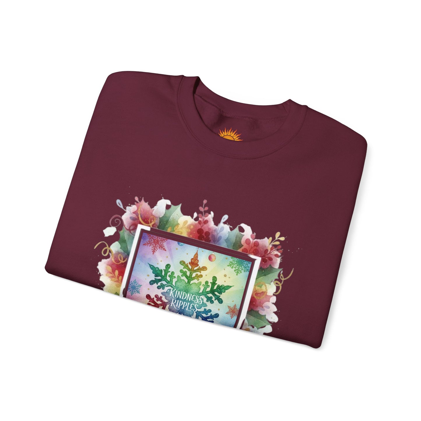Rainbow Snowflake Kindness Crewneck Sweatshirt