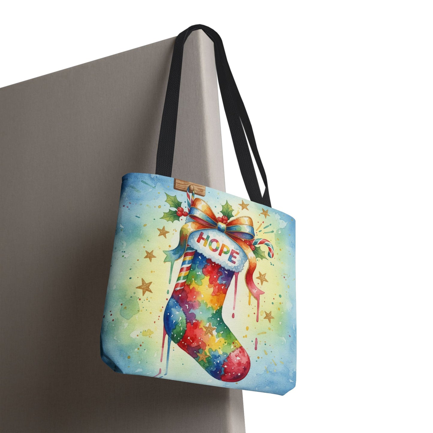 Colorful Holiday Hope Tote Bag
