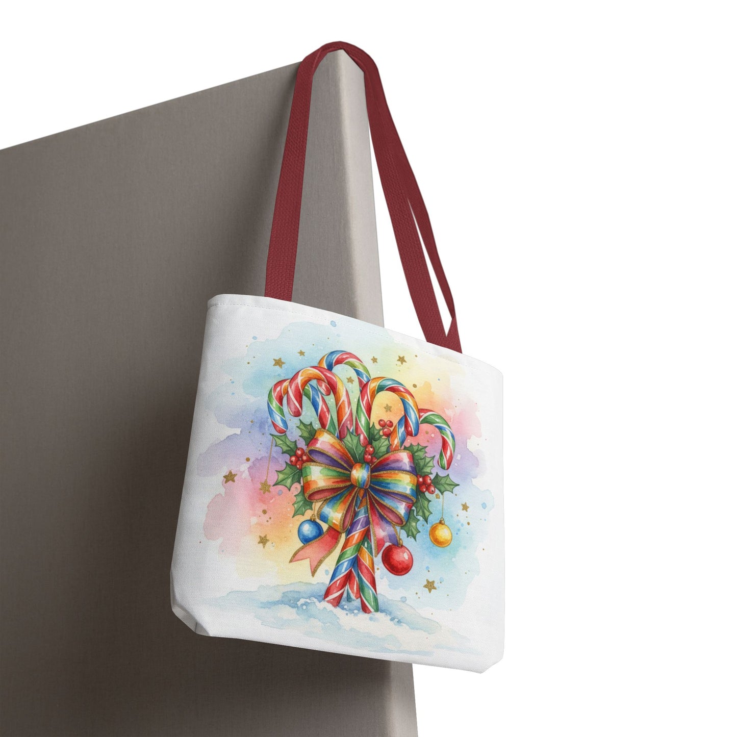 Festive Candy Cane Tote Bag