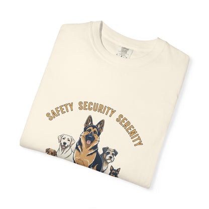 Safety Security Serenity T-Shirt — Dog Pack Graphic Tee