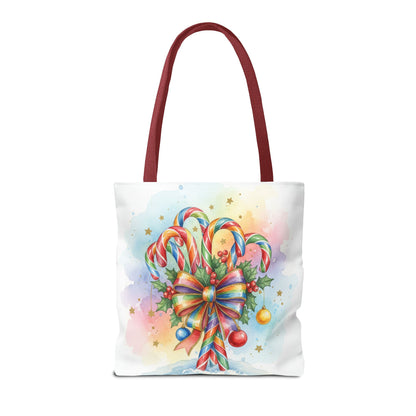 Festive Candy Cane Tote Bag