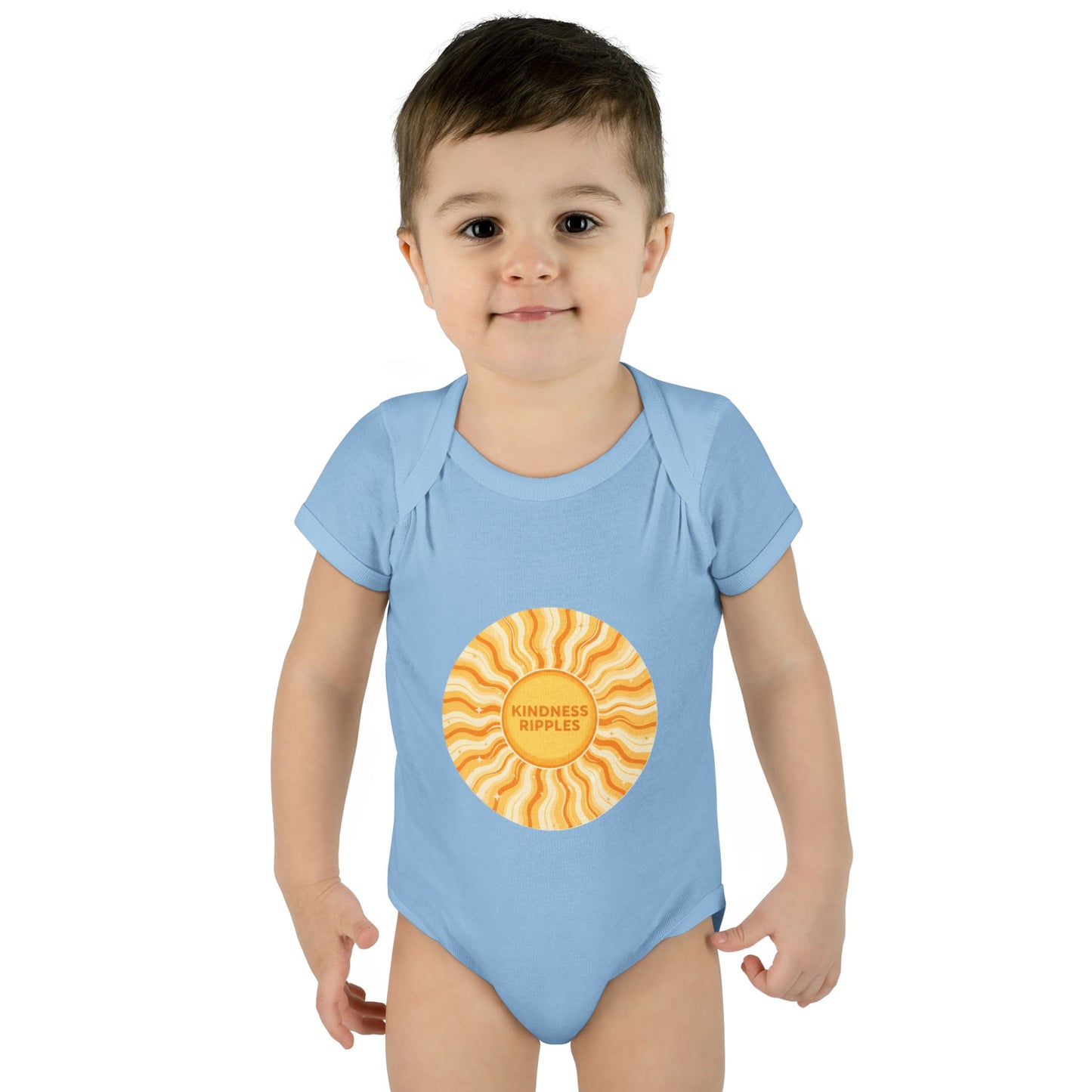 Sunshine Infant Bodysuit - "Mindfulness Ripple" Design for Newborns