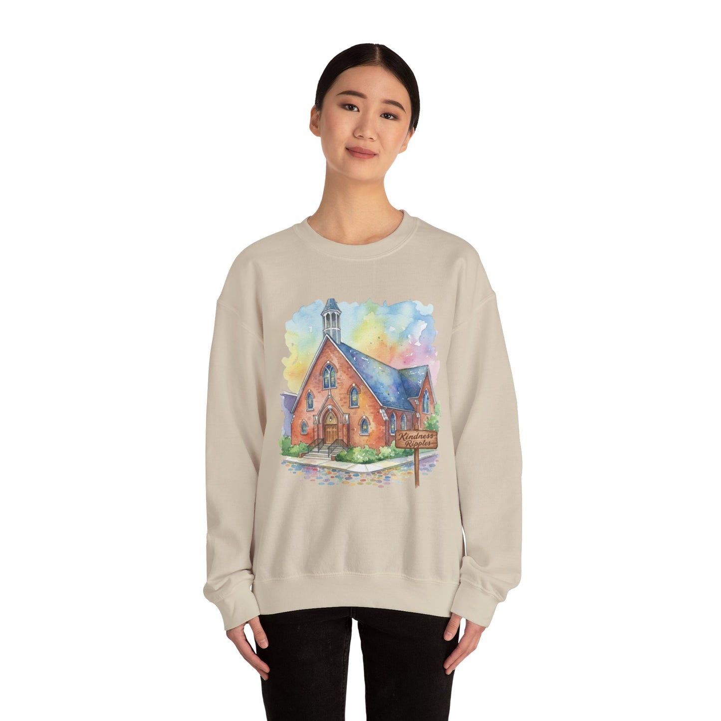 Colorful Church Watercolor Sweatshirt - Homage to the St. William Community