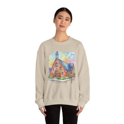 Colorful Church Watercolor Sweatshirt - Homage to the St. William Community