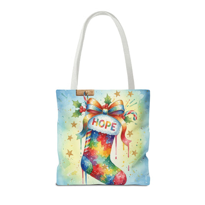 Colorful Holiday Hope Tote Bag