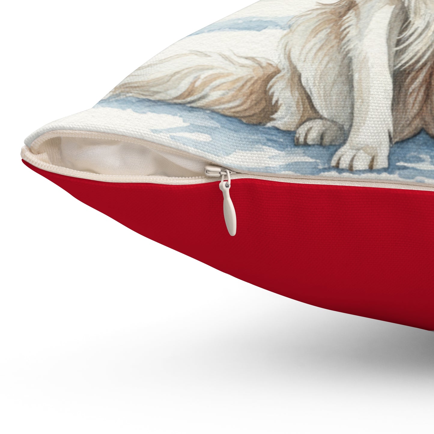 Sweet Great Pyrenees Dog Christmas Pillow – Holiday Tree & Gifts Decorative Throw Pillow