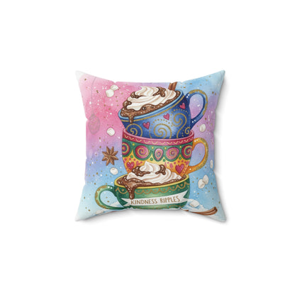 Colorful Kindness Ruffles Coffee Mug Pillow