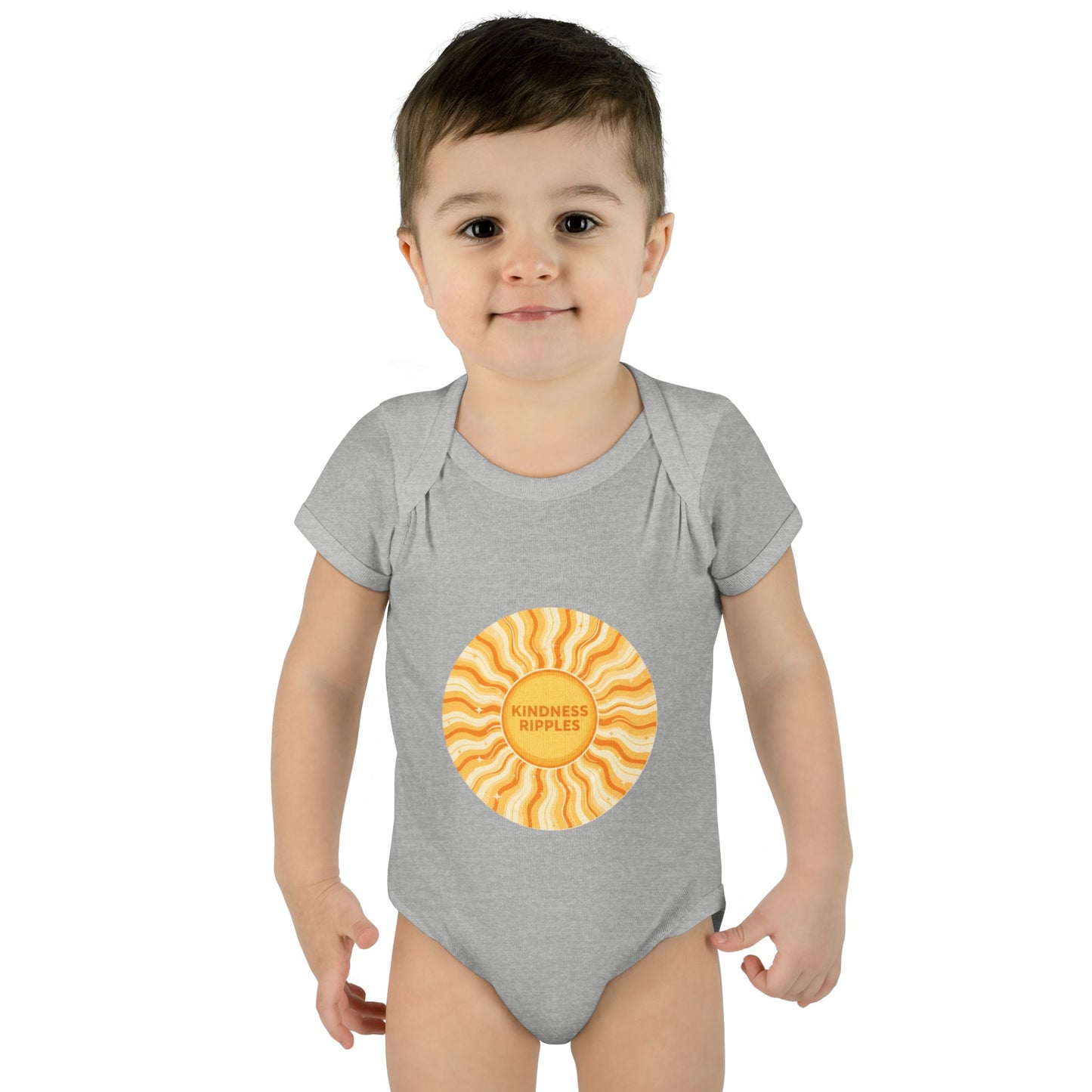 Sunshine Infant Bodysuit - "Mindfulness Ripple" Design for Newborns