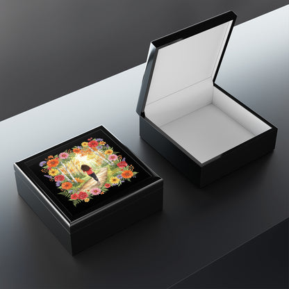 The Roxanne - Floral Serenity Jewelry Box | Perfect Gift for Nature Lovers | Elegant Storage Solution