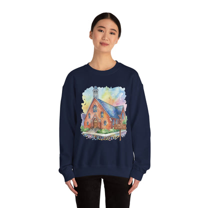 Colorful Church Watercolor Sweatshirt - Homage to the St. William Community