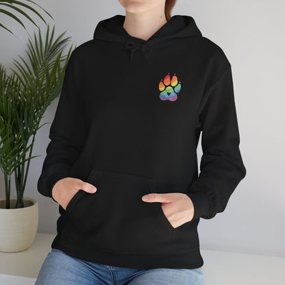 German Shepherd Rainbow Paw Hoodie --Pet Lover Sweatshirt  --Front and Back--Kindness Ripples