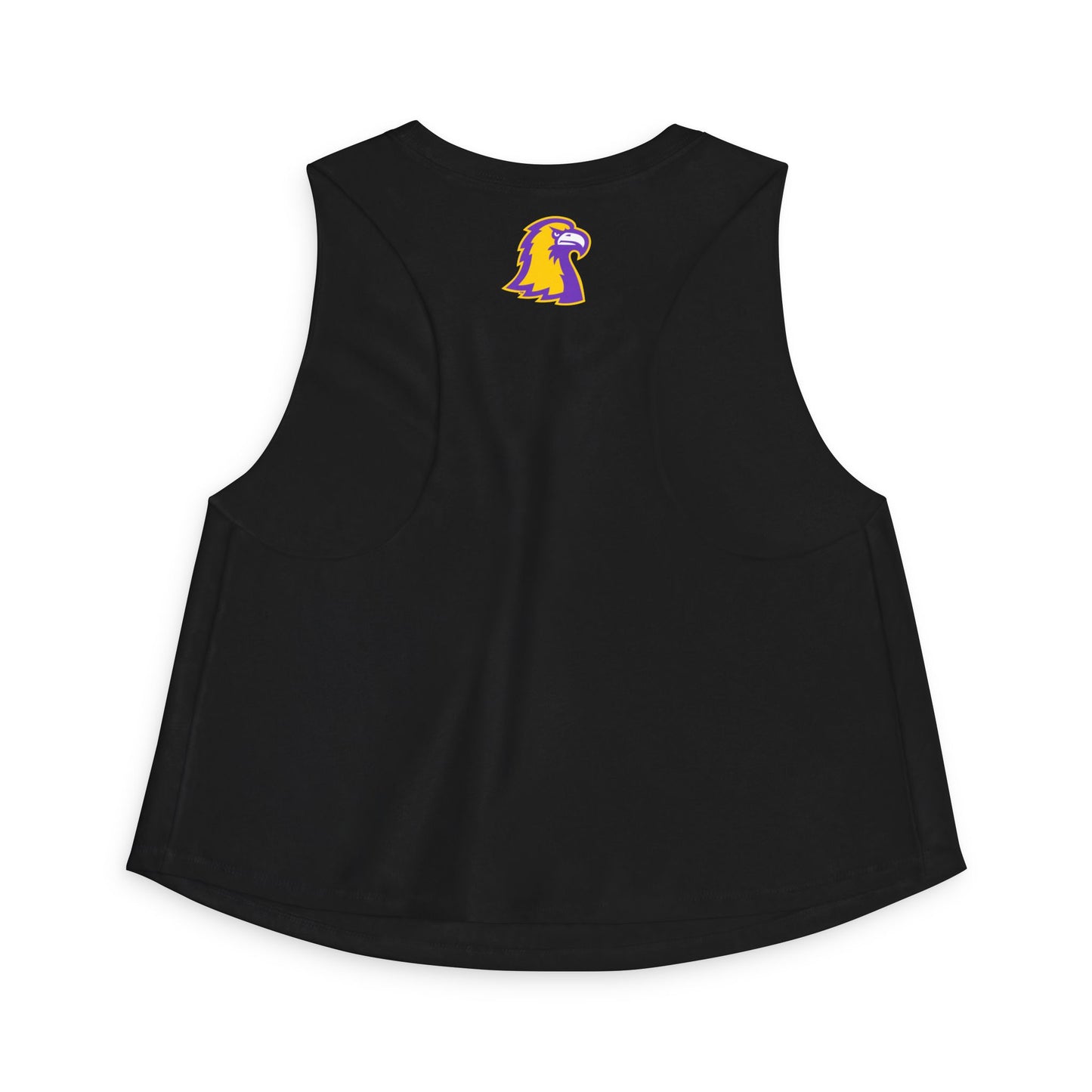 Women's Crop Top - TTU Yellow & Purple Logo Athletic Tank (Front & Back Mascot)