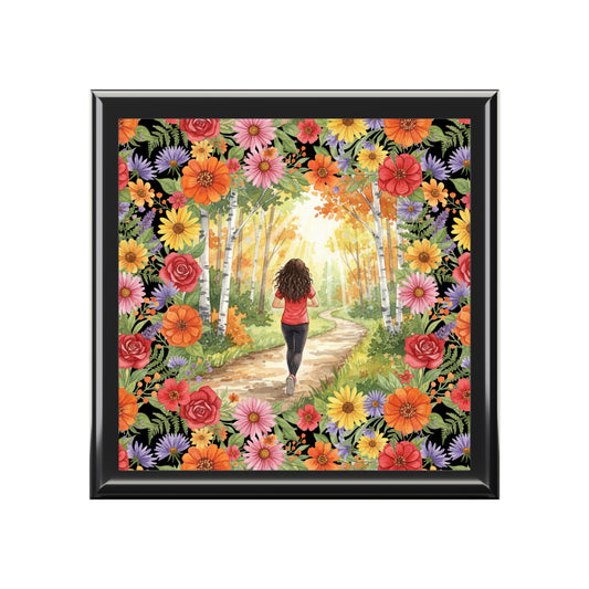 The Roxanne - Floral Serenity Jewelry Box | Perfect Gift for Nature Lovers | Elegant Storage Solution