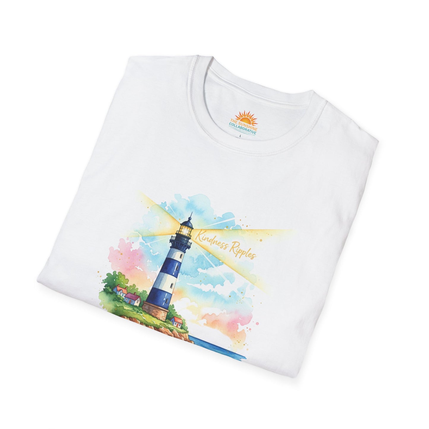Lighthouse Inspired Unisex Softstyle T-Shirt - Perfect for Beach Lovers