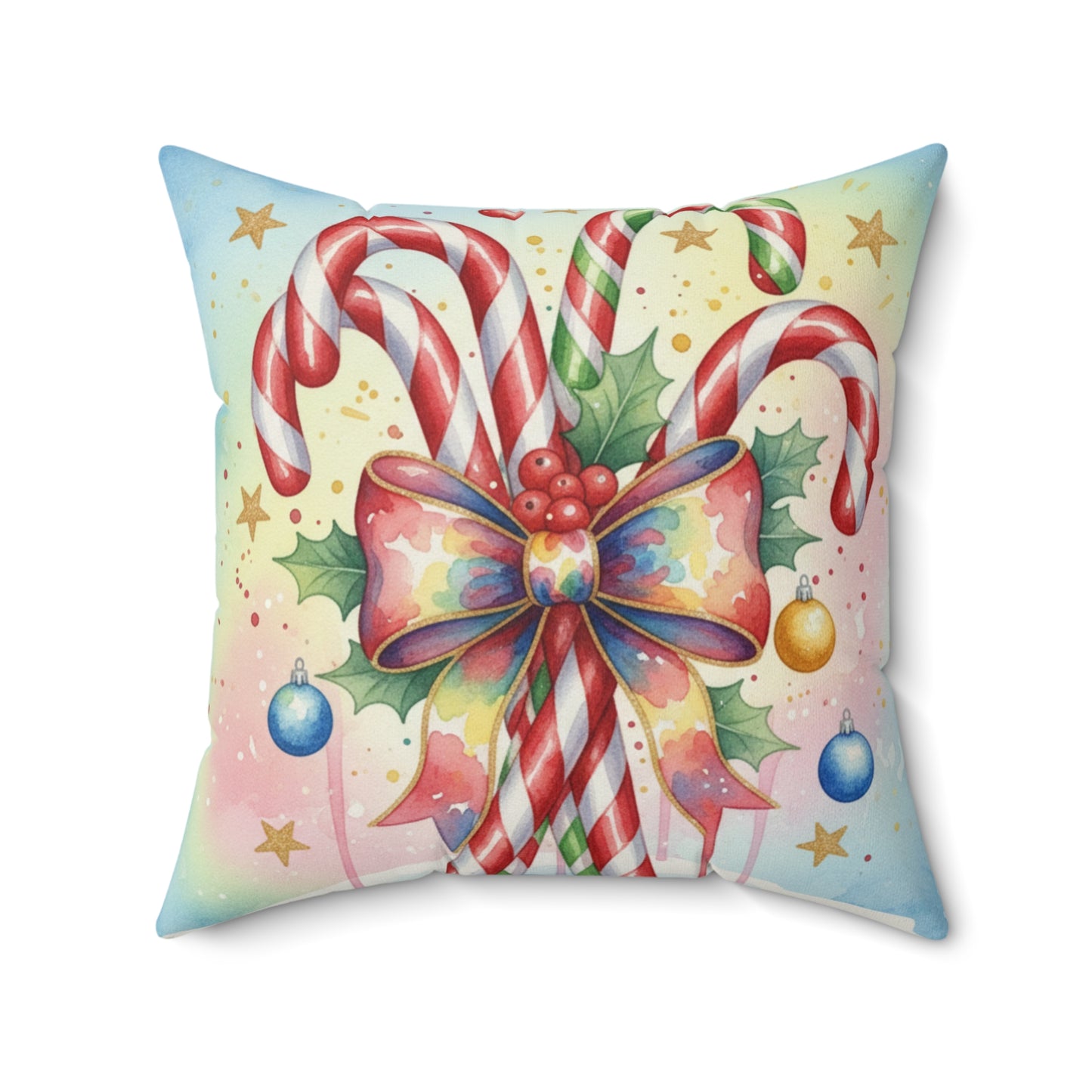 Christmas Candy Cane Decorative Pillow