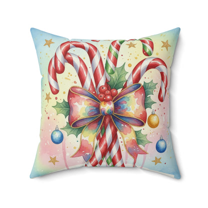 Christmas Candy Cane Decorative Pillow