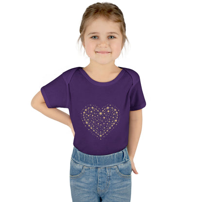 Heart Star Pattern Infant Bodysuit