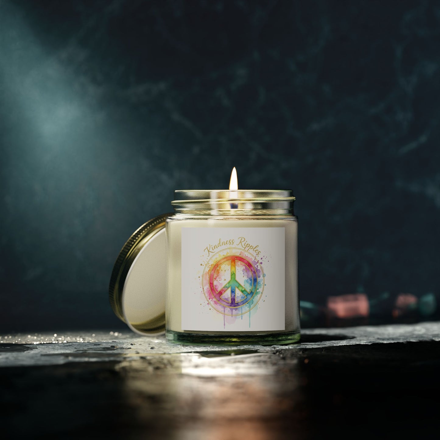Peaceful Rainbow Scented Candles - Coconut Apricot Wax