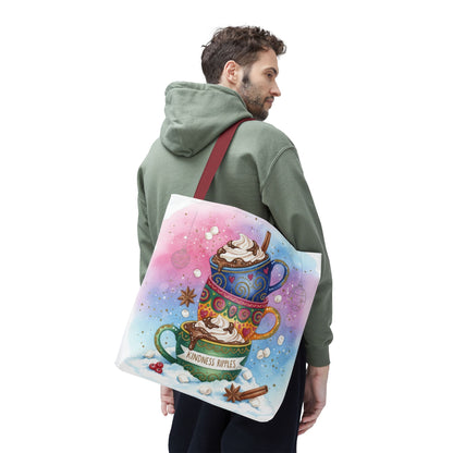 Colorful Hot Cocoa Tote Bag – Festive Winter Vibes