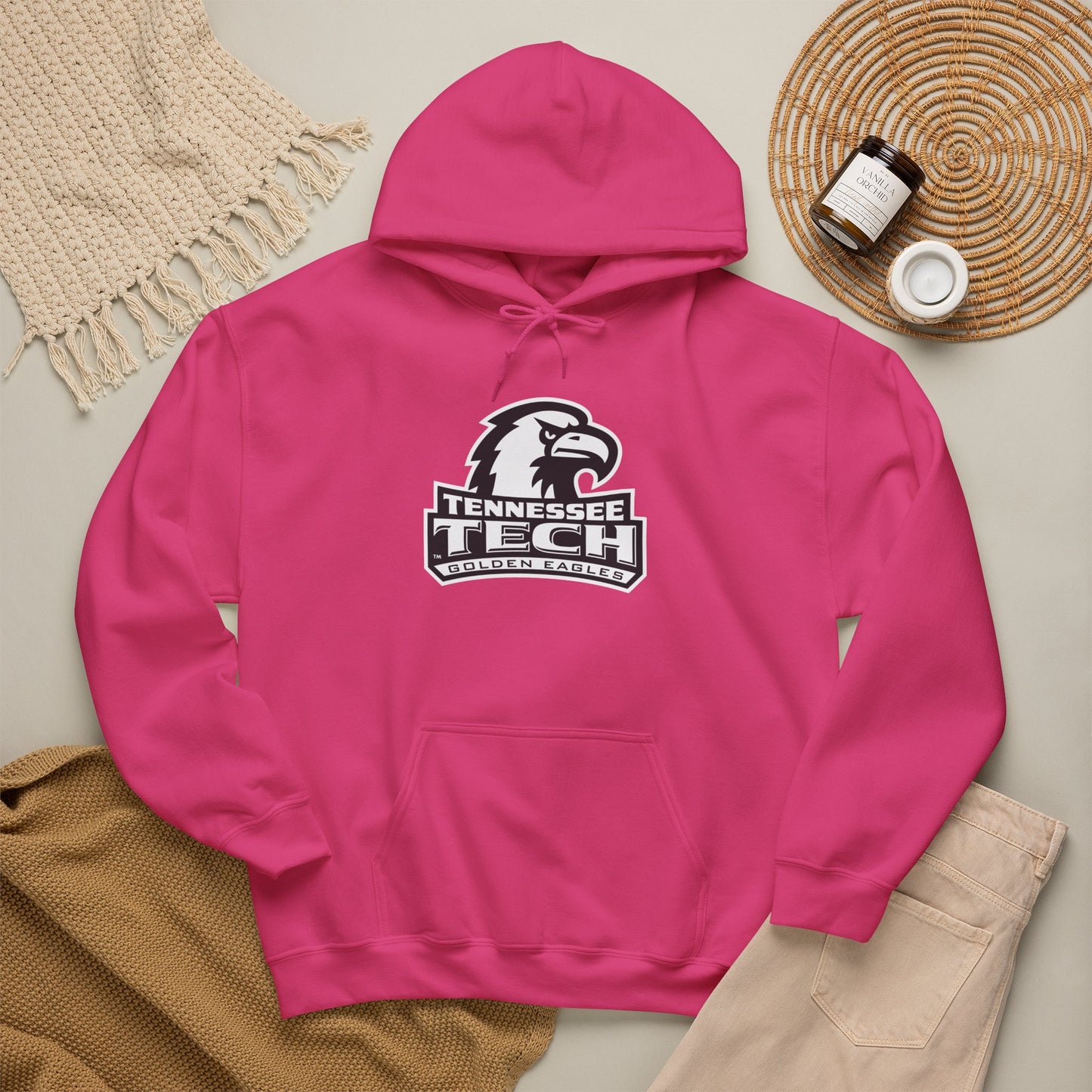 Tennessee Tech Eagles All-Pink Hoodie — College Logo Pullover for Game Day & Campus Wear