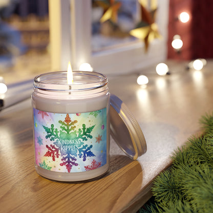 Scented Soy Candle - Kindness Ripples with Colorful Snowflakes