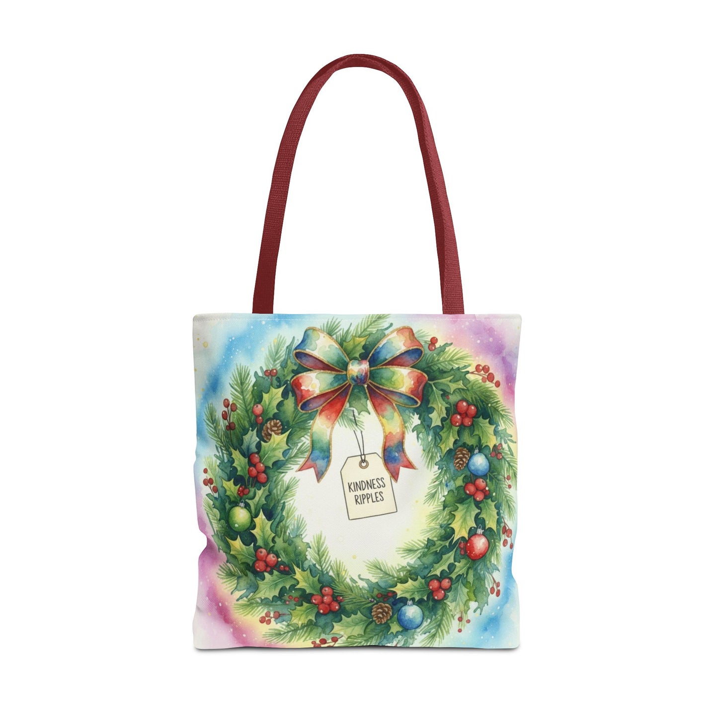 Holiday Wreath Tote Bag - Perfect for Christmas and Winter Celebrations