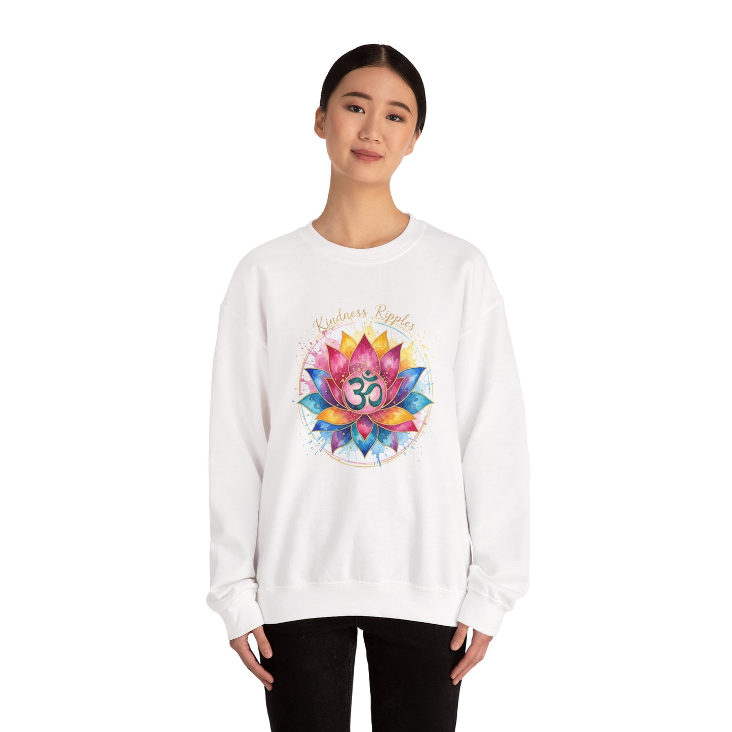 Spiritual Lotus Crewneck Sweatshirt - Mindfulness & Meditation Design