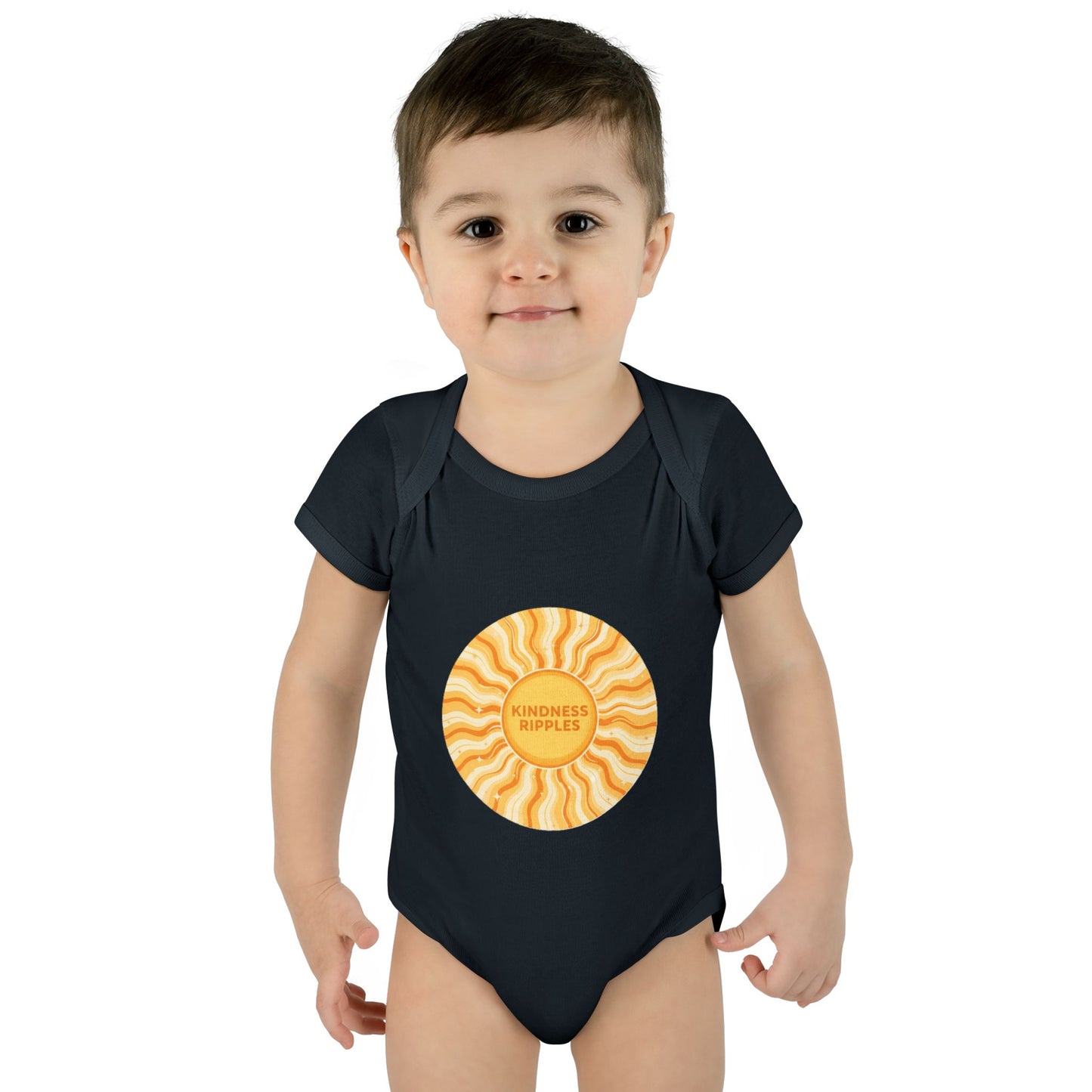Sunshine Infant Bodysuit - "Mindfulness Ripple" Design for Newborns