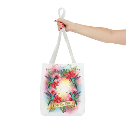 Colorful Kindness Christmas Hummingbirds Tote Bag