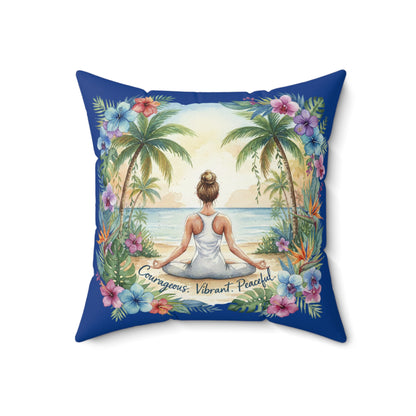 The Rachel - Tropical Serenity Square Pillow - Coastal Vibes Decor