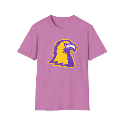 Golden Eagle Mascot Pink Out T-Shirt — Purple & Gold School Spirit Tee
