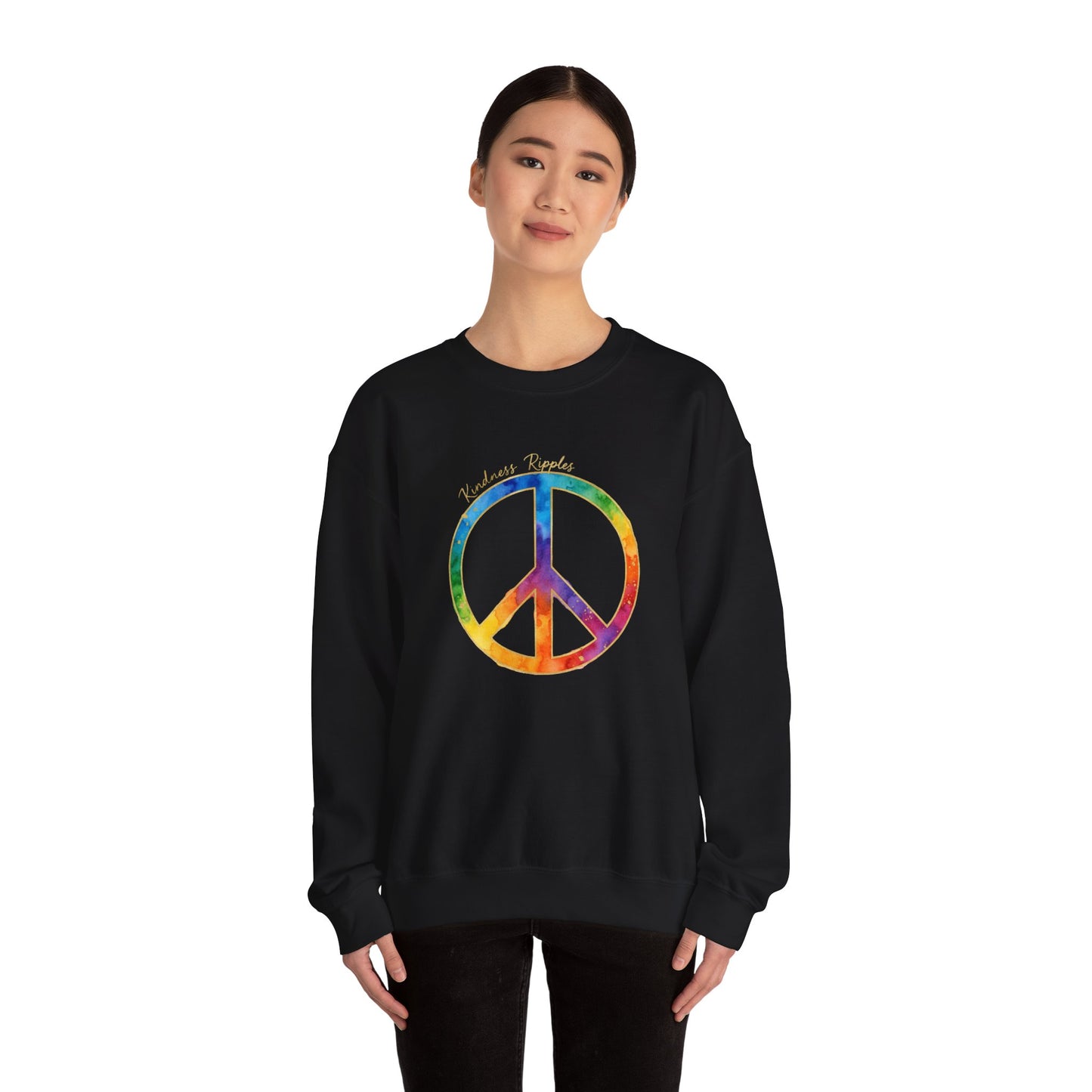 Peace Love Crewneck Sweatshirt - Unisex Heavy Blend™