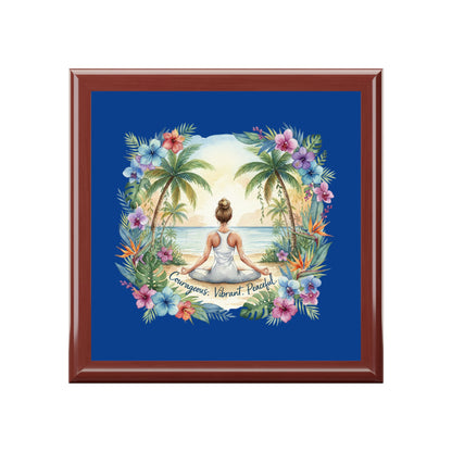 The Rachel - Tropical Meditation Jewelry Box with Floral Design